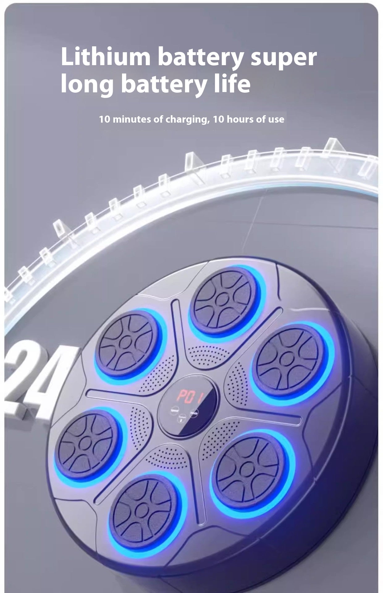 Transform Your Home Workout with the RGB Light Music Boxing Machine - Adjustable Speed for Kickboxing, Karate, and Fitness Fun!