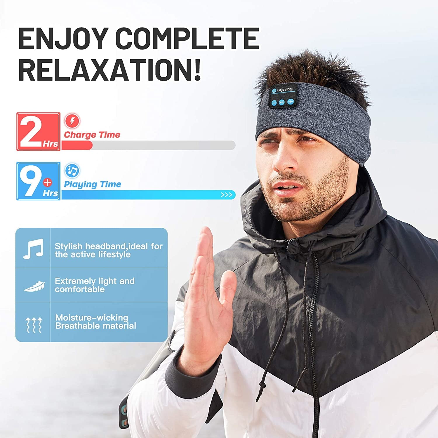 Experience Ultimate Comfort with Wireless Bluetooth Sleep Headphones - Perfect for Sports, Yoga, and Relaxation!
