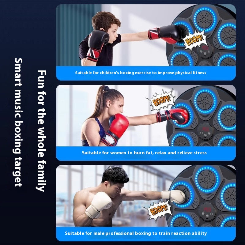 Transform Your Home Workout with the RGB Light Music Boxing Machine - Adjustable Speed for Kickboxing, Karate, and Fitness Fun!