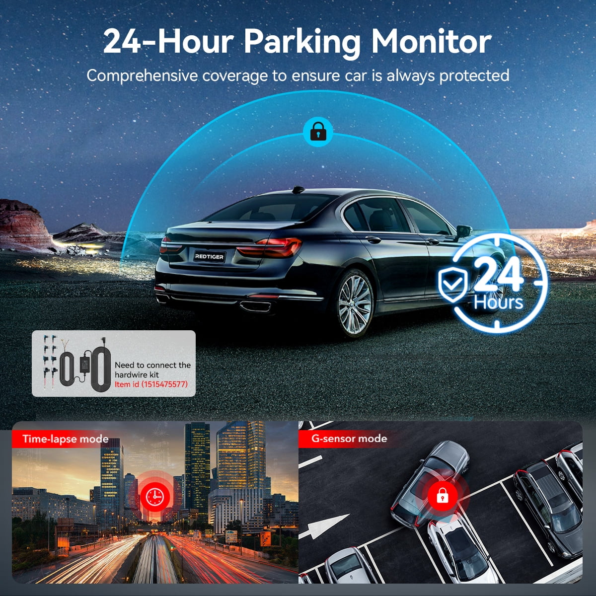 Advanced 4K Touch Screen Dash Cam with Dual Cameras, Built-in GPS, and Voice Control – Free 128GB Card Included!