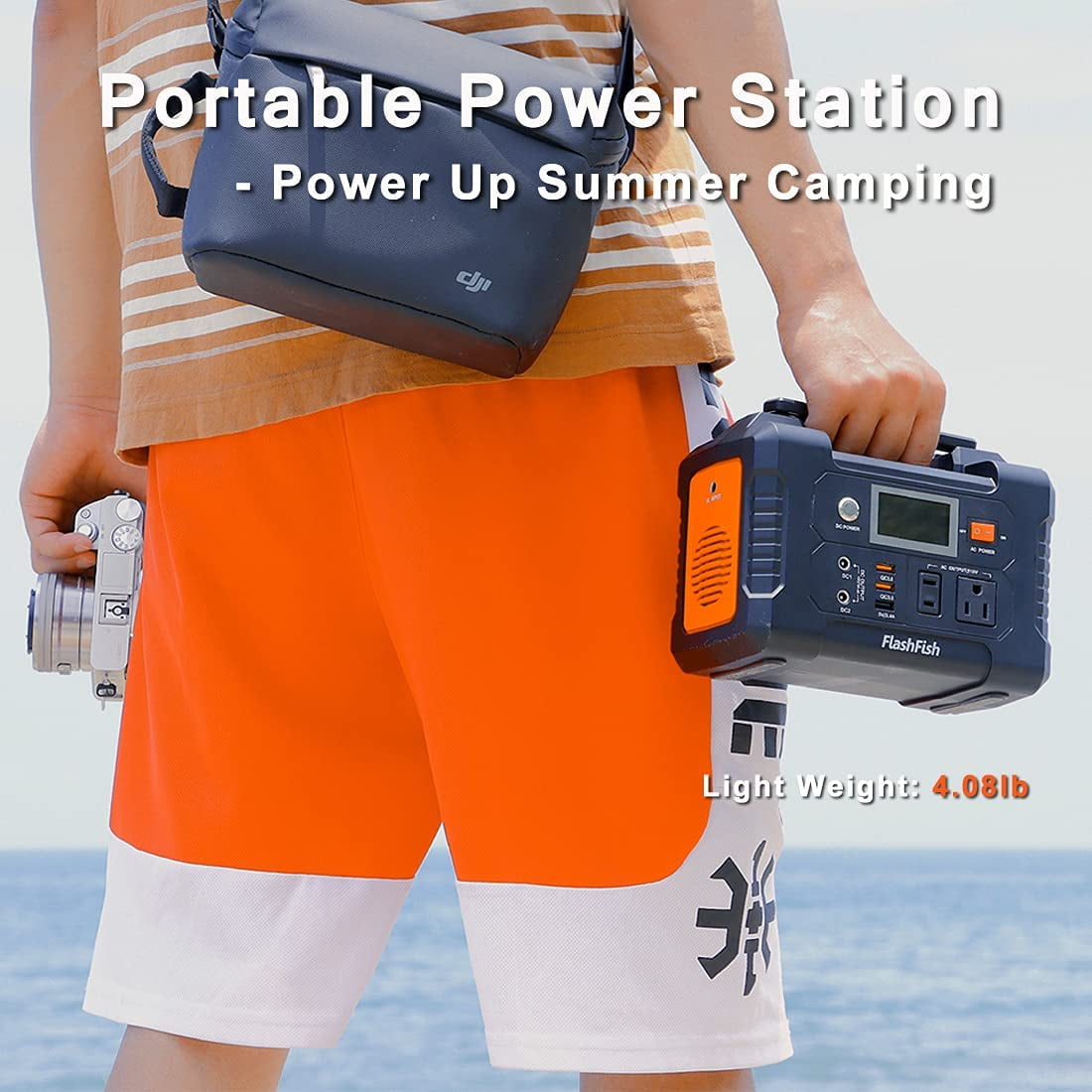 Power Up Your Adventures with the 200W Portable Power Station - 40800mAh Solar Generator for Camping, Travel & Emergencies