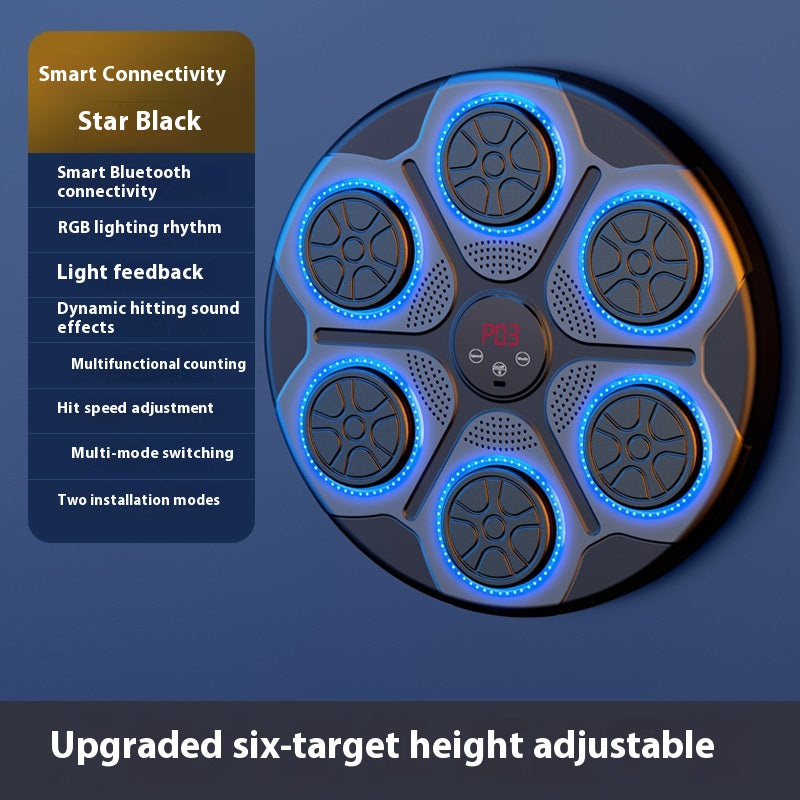 Transform Your Home Workout with the RGB Light Music Boxing Machine - Adjustable Speed for Kickboxing, Karate, and Fitness Fun!
