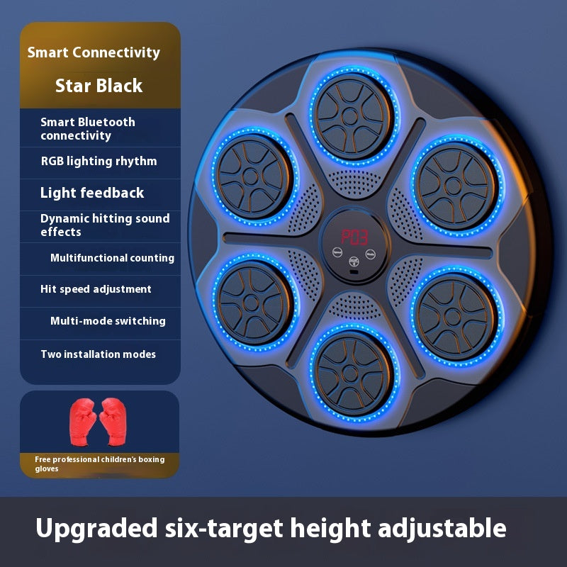 Transform Your Home Workout with the RGB Light Music Boxing Machine - Adjustable Speed for Kickboxing, Karate, and Fitness Fun!