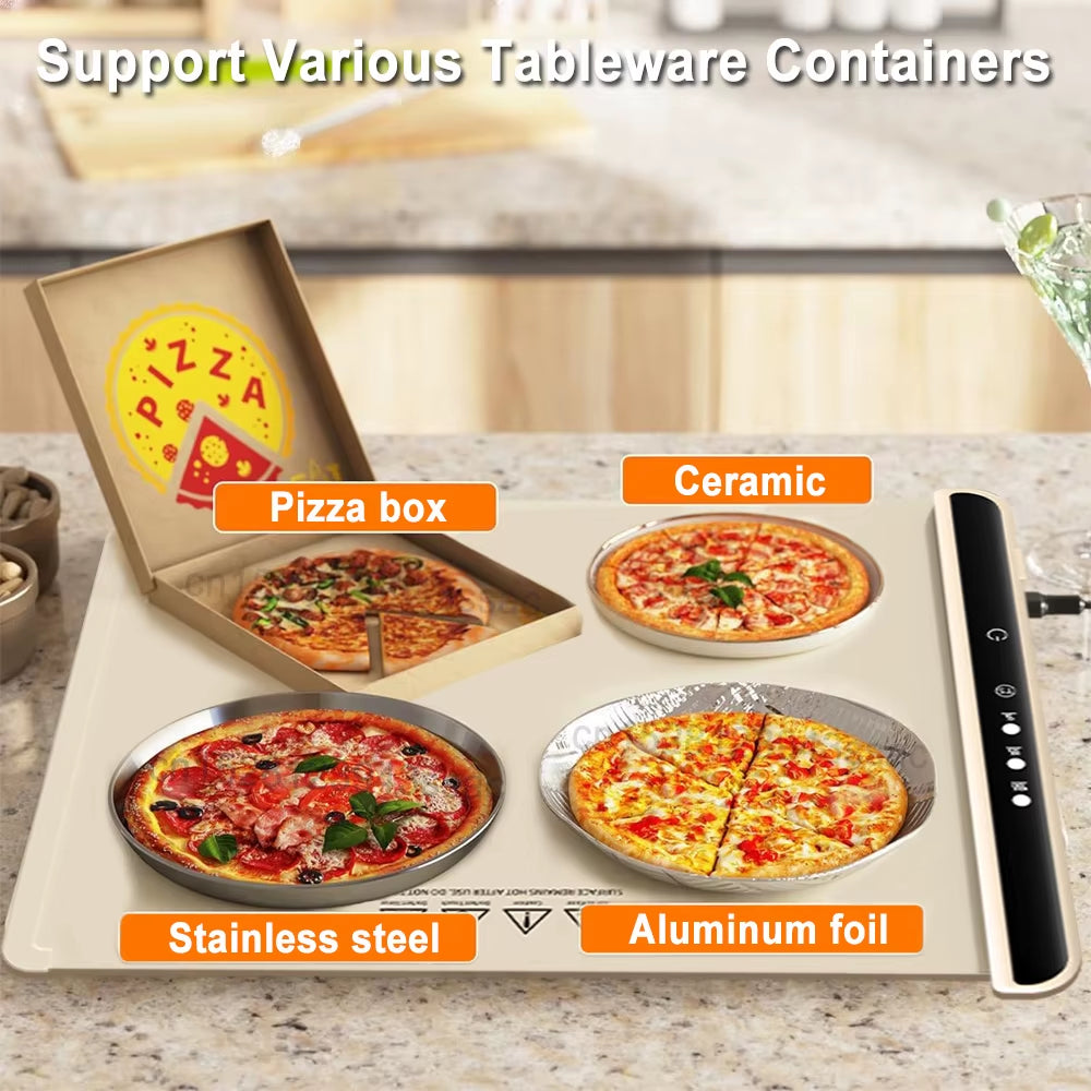 Versatile Electric Warming Tray - Foldable & Portable Food Warmer with Smart Temperature Control