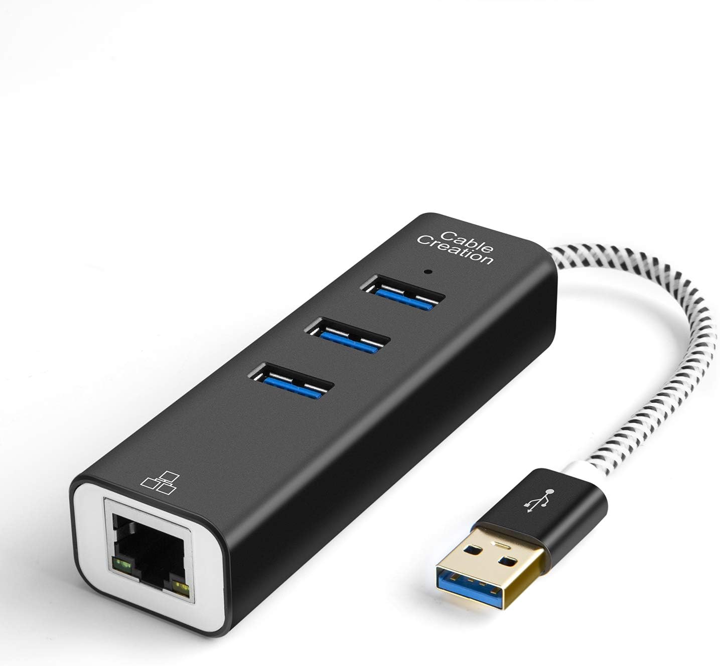 Enhance Your Connectivity with the USB to Ethernet Adapter and 3-Port USB 3.0 Hub - Fast, Reliable, and Compatible with All Your Devices