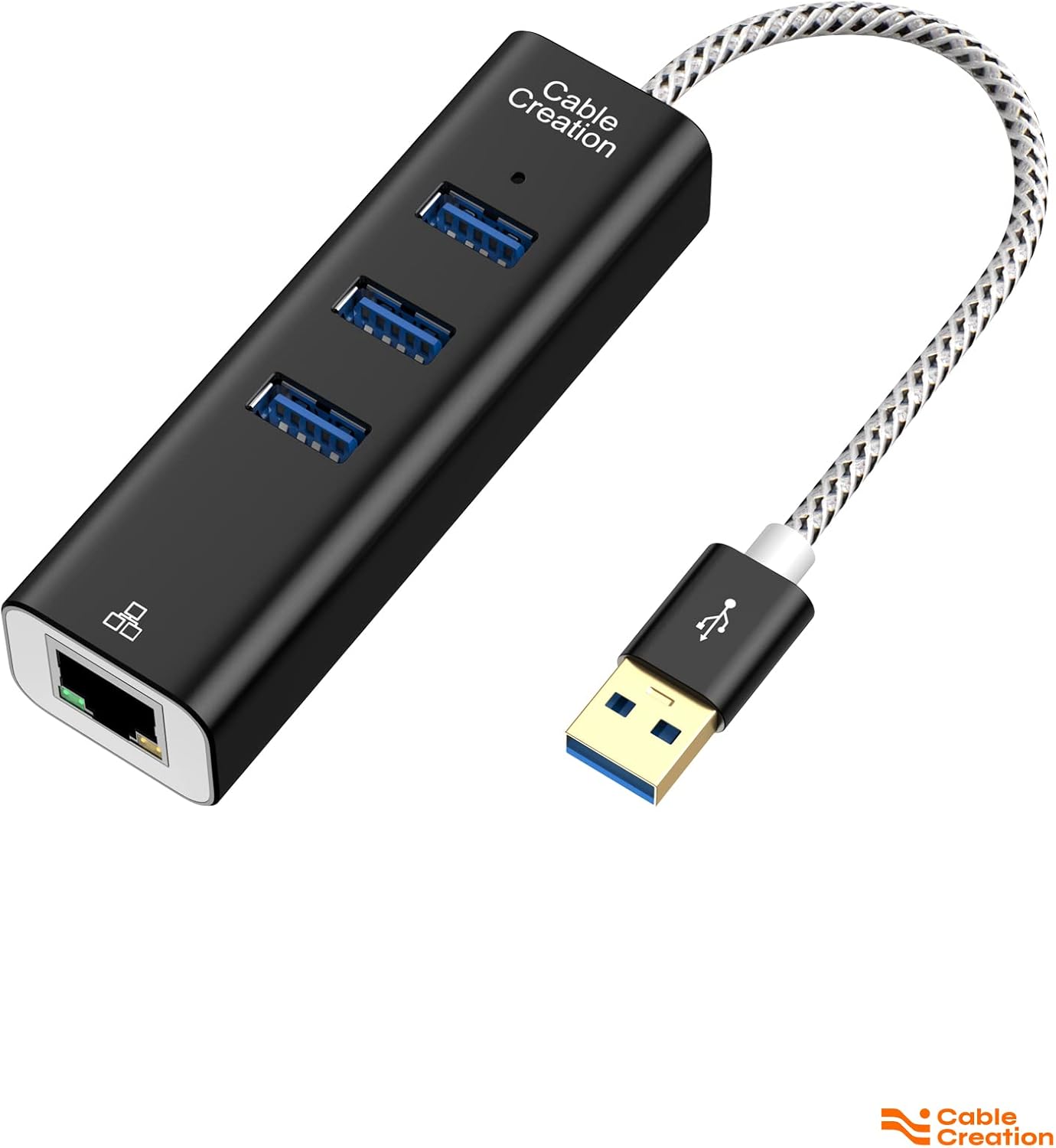 Enhance Your Connectivity with the USB to Ethernet Adapter and 3-Port USB 3.0 Hub - Fast, Reliable, and Compatible with All Your Devices