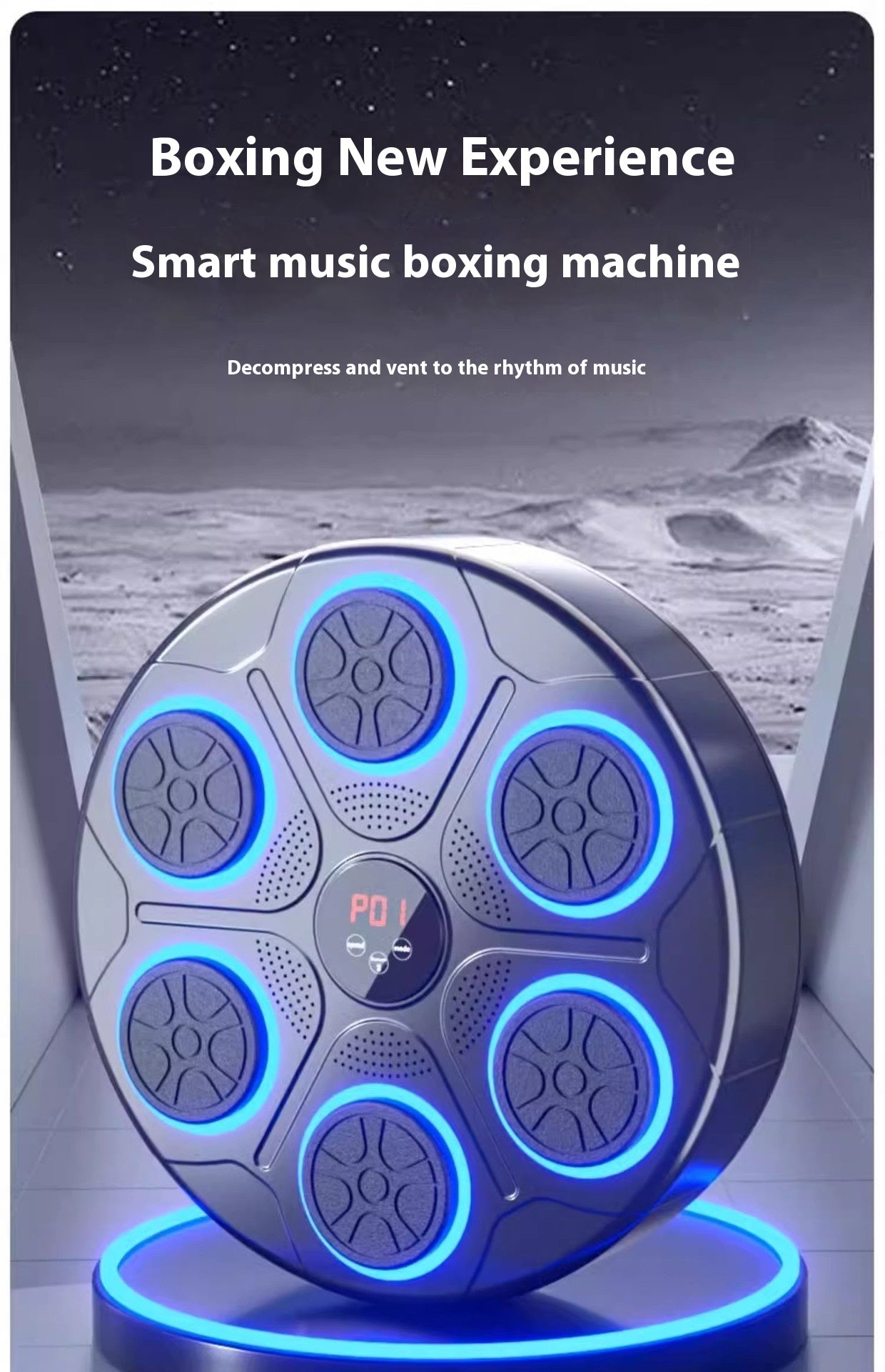 Transform Your Home Workout with the RGB Light Music Boxing Machine - Adjustable Speed for Kickboxing, Karate, and Fitness Fun!