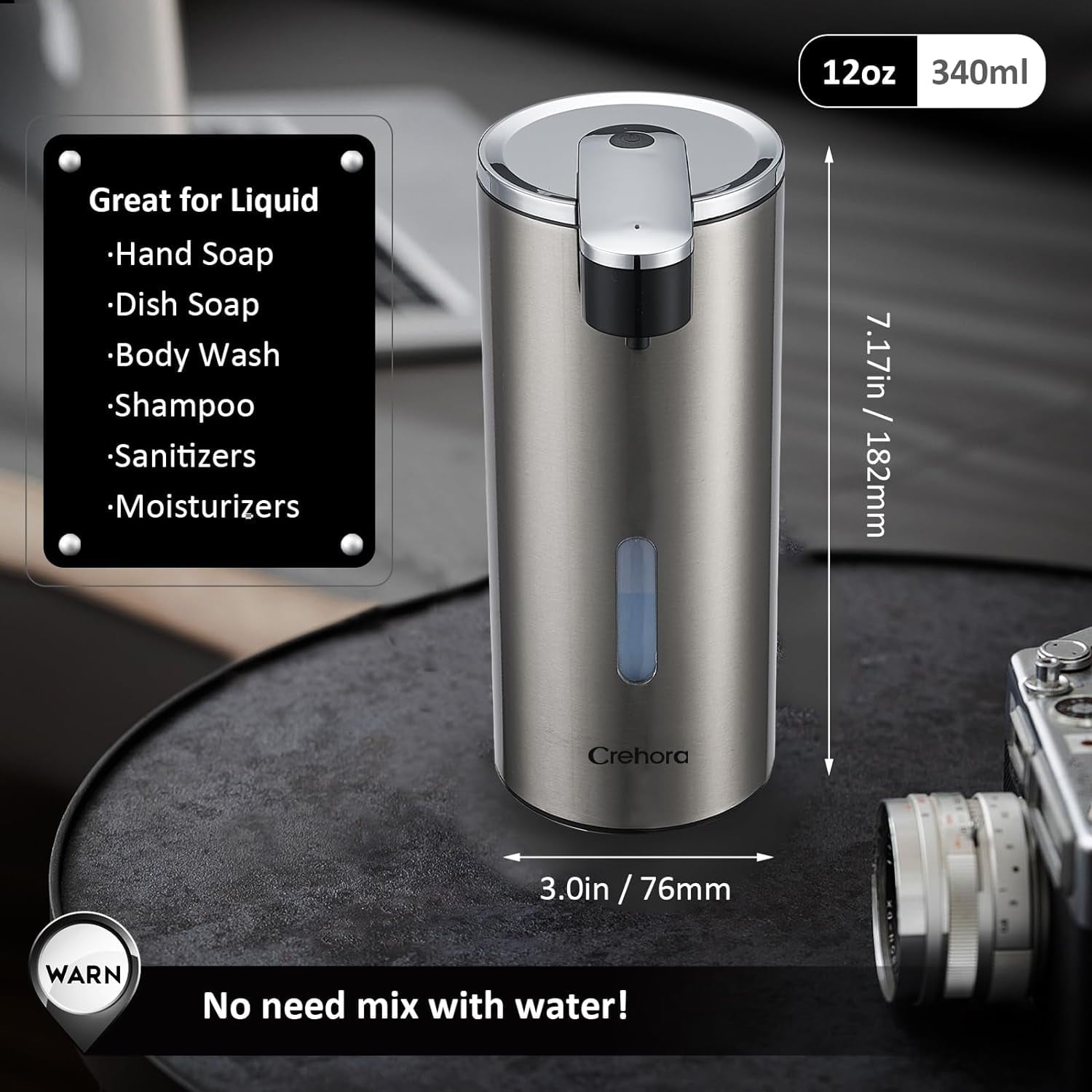 Upgrade Your Hygiene with Our Touchless Automatic Soap Dispenser - Adjustable Volume for Every Family Member!