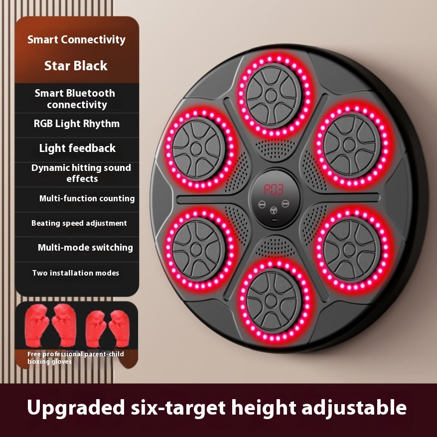 Transform Your Home Workout with the RGB Light Music Boxing Machine - Adjustable Speed for Kickboxing, Karate, and Fitness Fun!