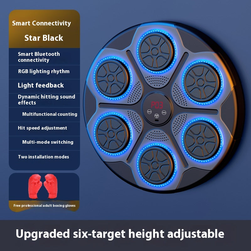 Transform Your Home Workout with the RGB Light Music Boxing Machine - Adjustable Speed for Kickboxing, Karate, and Fitness Fun!