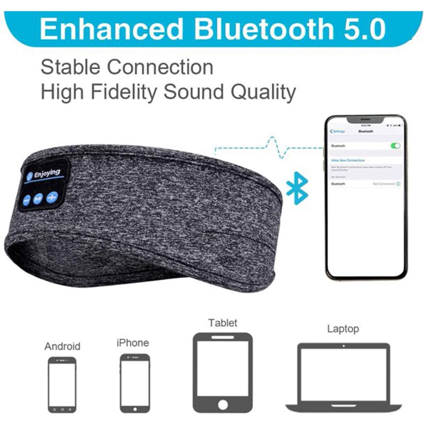 Experience Ultimate Comfort with Wireless Bluetooth Sleep Headphones - Perfect for Sports, Yoga, and Relaxation!