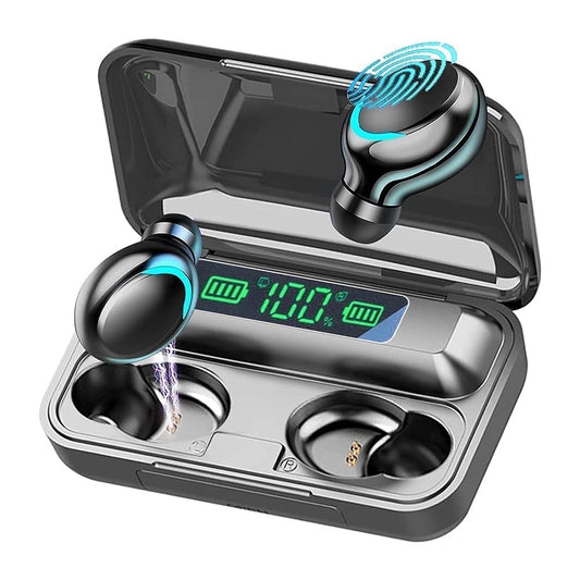 Experience Unmatched Sound with GoldSong Bluetooth Earbuds - Wireless Earphones with 2200mAh Charging Case & Emergency Power Bank