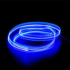 Transform Your Car's Interior with Colorful LED EL Wiring Neon Strips - Flexible Ambient Lighting for Parties and Everyday Use