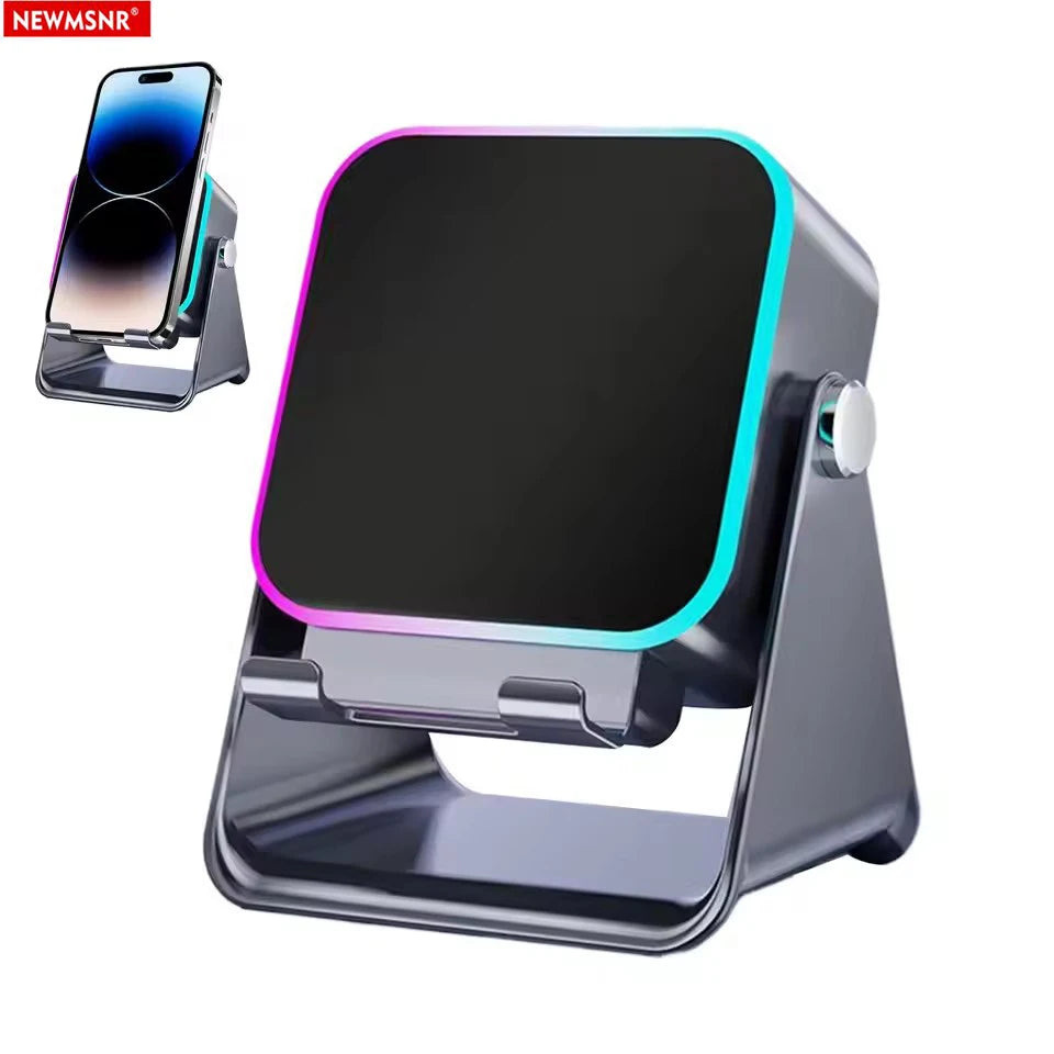 Experience Ultimate Sound with the NEW 5-in-1 Auto-Induction Wireless Speaker – RGB Light, Phone Stand & Surround Sound!