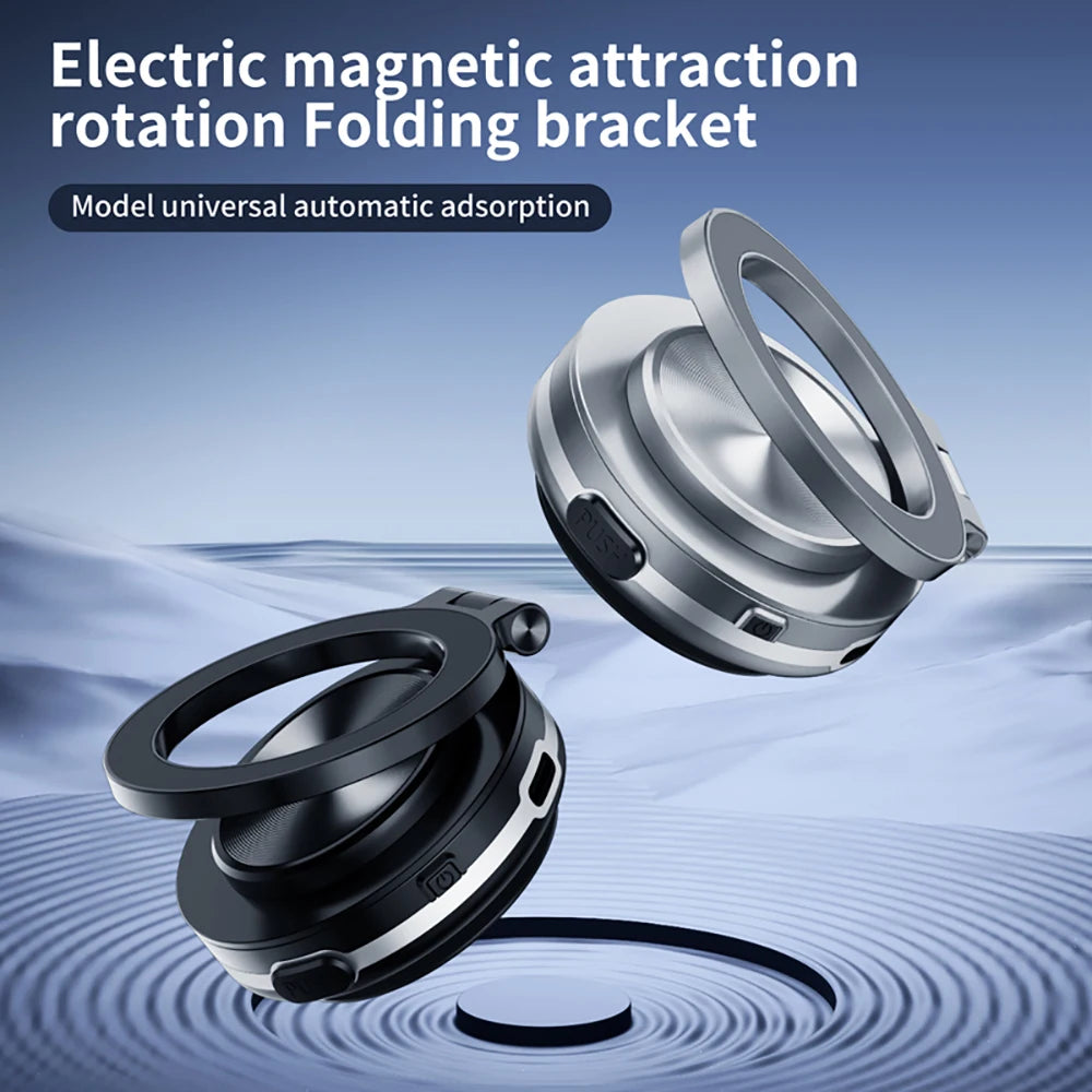 Revolutionary 360° Rotatable Magnetic Car Phone Holder - Intelligent Vacuum Suction Mount for Ultimate Stability