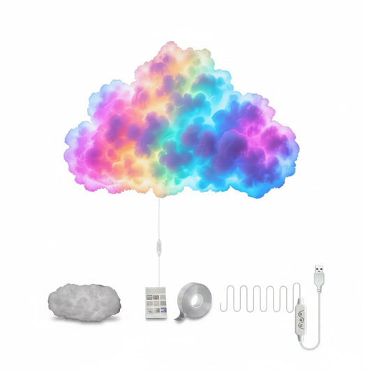 Transform Your Space with the DIY Thundercloud LED Light - USB-Powered, Music Syncing, Color Changing Decor for Gaming and Bedrooms