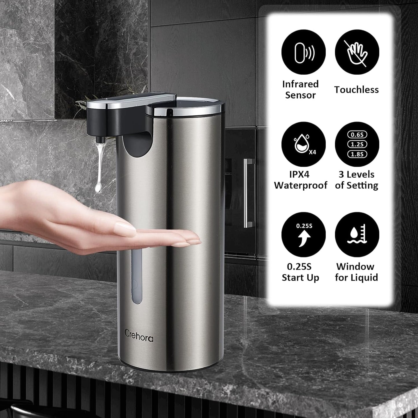 Upgrade Your Hygiene with Our Touchless Automatic Soap Dispenser - Adjustable Volume for Every Family Member!