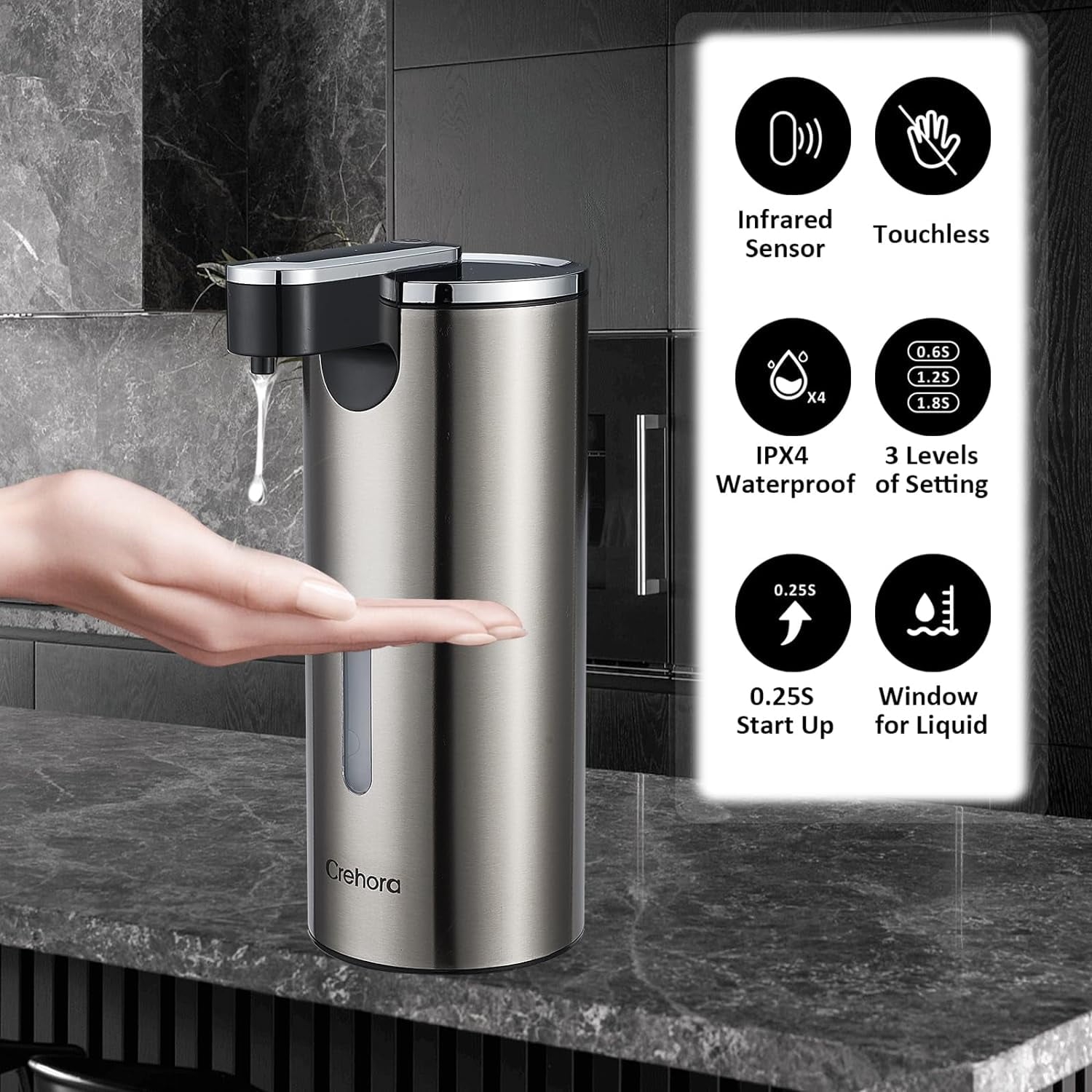 Upgrade Your Hygiene with Our Touchless Automatic Soap Dispenser - Adjustable Volume for Every Family Member!
