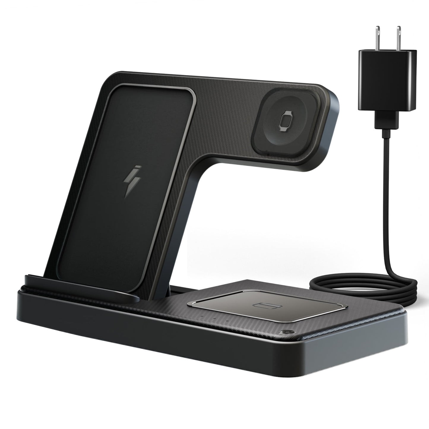 15W 3-in-1 Wireless Charging Station for iPhone, Apple Watch, and AirPods - Fast, Convenient, and Sleek Design!