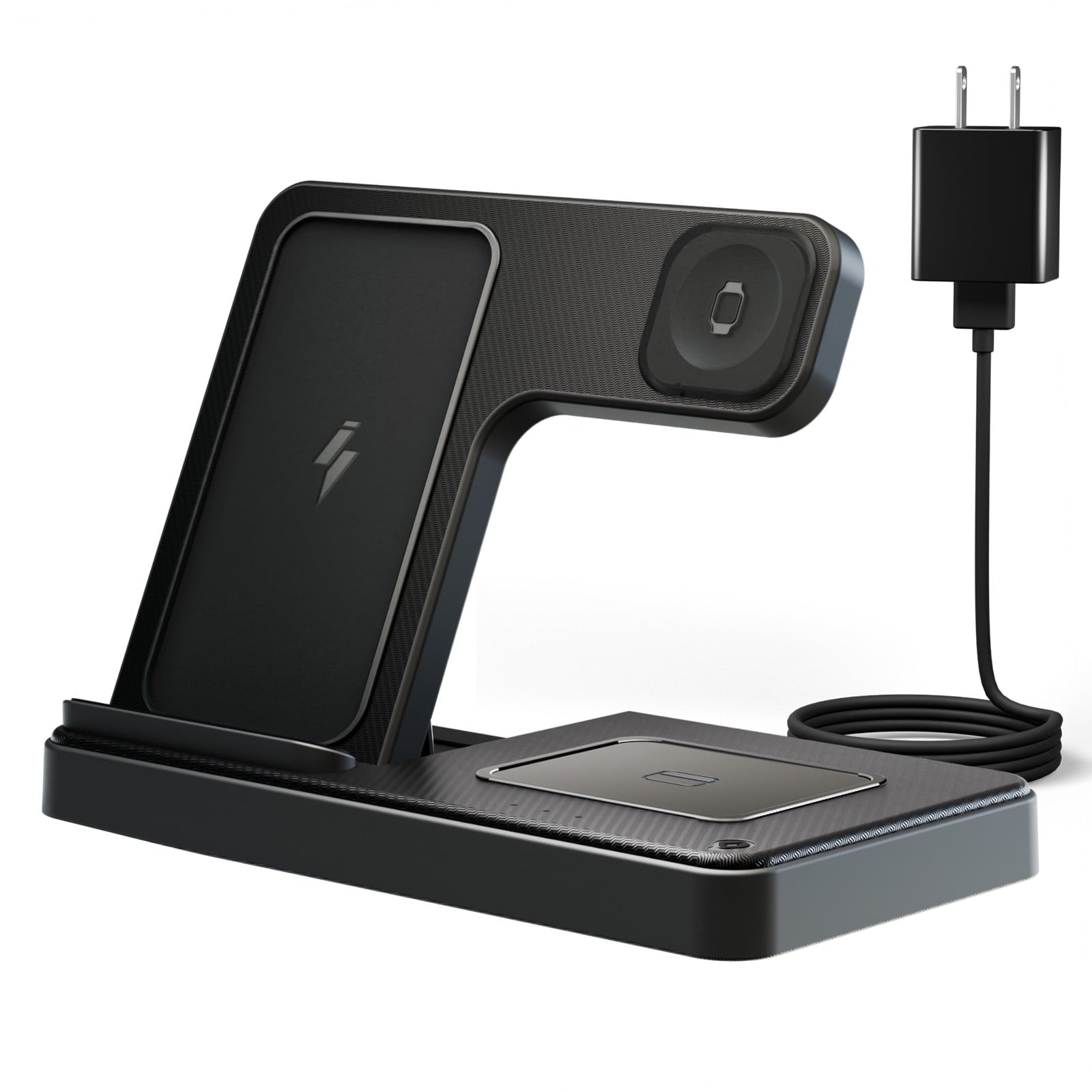 15W 3-in-1 Wireless Charging Station for iPhone, Apple Watch, and AirPods - Fast, Convenient, and Sleek Design!