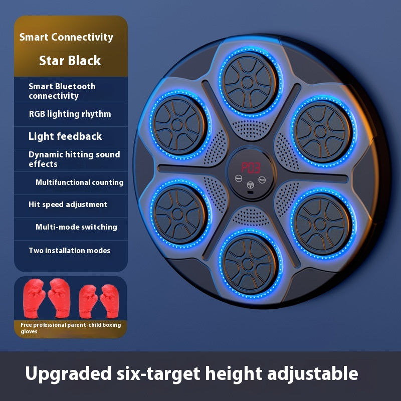 Transform Your Home Workout with the RGB Light Music Boxing Machine - Adjustable Speed for Kickboxing, Karate, and Fitness Fun!