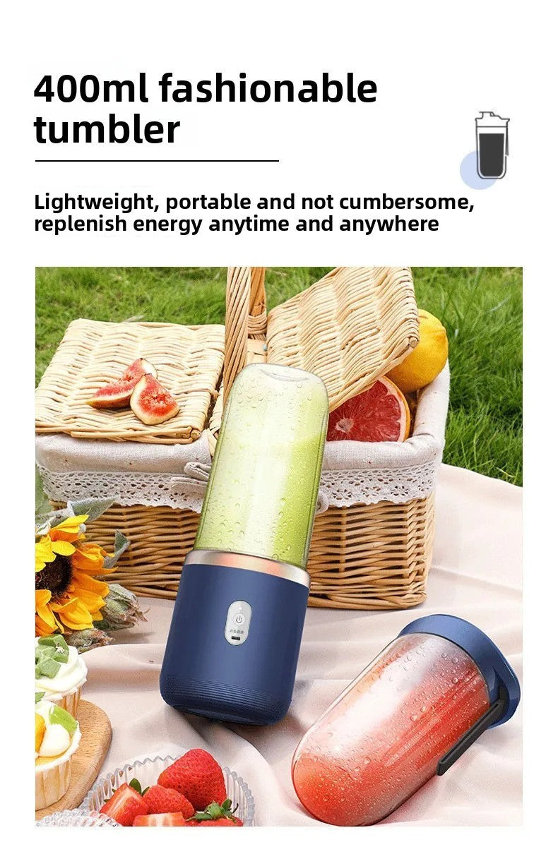 Experience Freshness On-the-Go with Our 6-Blade 400ML Portable Electric Blender - Perfect for Juicing and Smoothies!